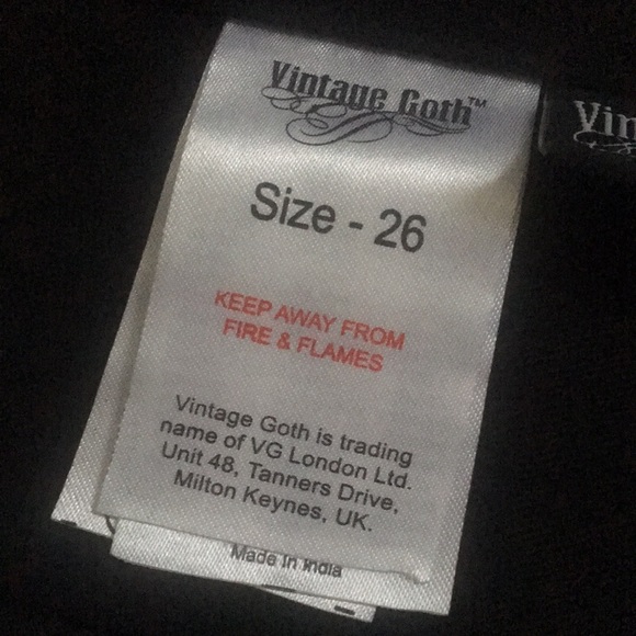 NWOT Vintage Goth Black Corset Size 26 - Picture 5 of 7